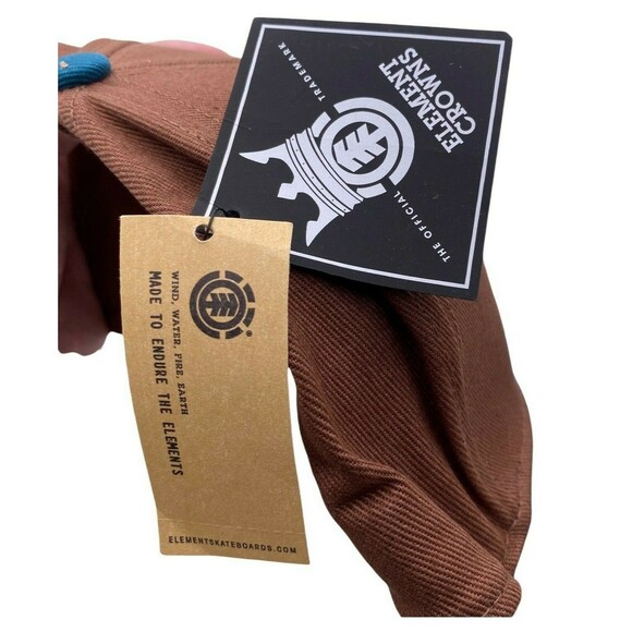 Element Skateboards Fenwick Brown Chestnut Fitted HAT CAP SIZE S/MD Retro Style - Picture 4 of 12